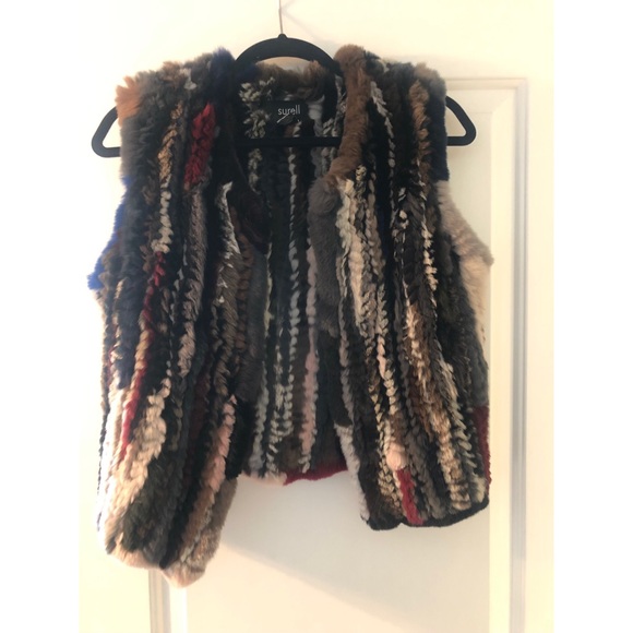 Surell Rabbit Fur Vest - Picture 1 of 3